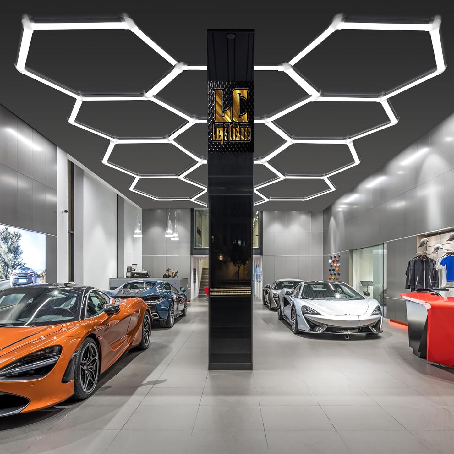 Honeycomb Pattern Led Lights for Garage, Gym, Shop And More